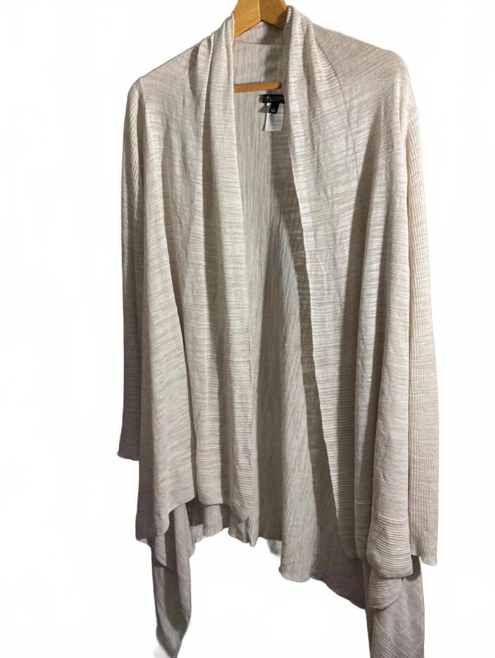 Talbots Linen Cream Women's Cardigan Sweater Large